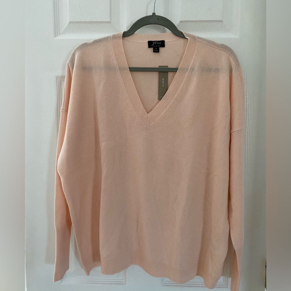 Peach J Crew Cashmere Sweater